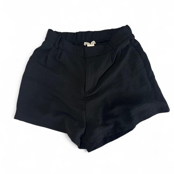 No Comment Pants - Black Flowy High Waisted Shorts No Comment Size M Minimal Chic